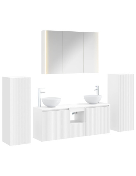 Set di mobili per il bagno 6 pcs Bianco