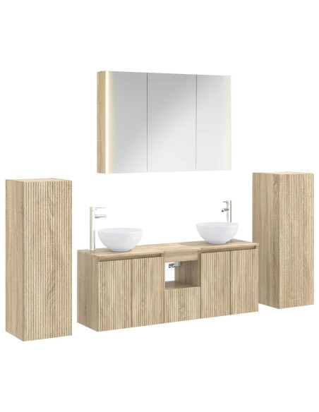Set di mobili per il bagno 6 pcs Rovere Sonoma