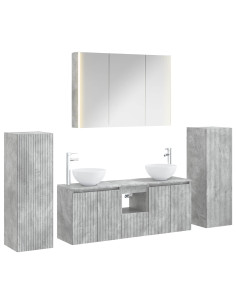 Set di mobili per il bagno 6 pcs Grigio Cemento