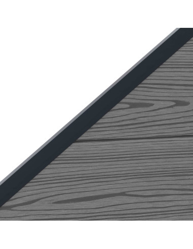 Pannello di Recinzione WPC e Alluminio Grigio