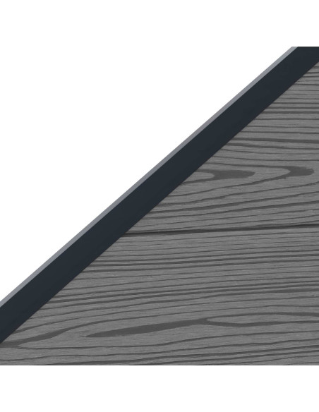 Pannello di Recinzione WPC e Alluminio Grigio