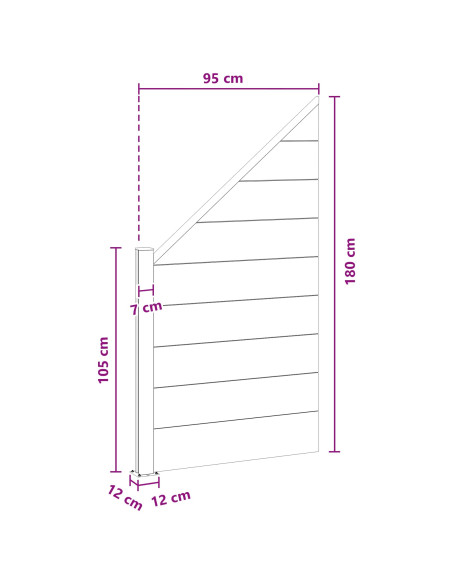 Pannello di Recinzione WPC e Alluminio Grigio