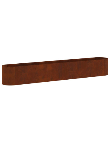 Letto rialzato da giardino Acciaio Corten 280 x 40 x 40 cm