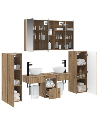 Set di mobili per il bagno 6 pcs Rovere Artigianale