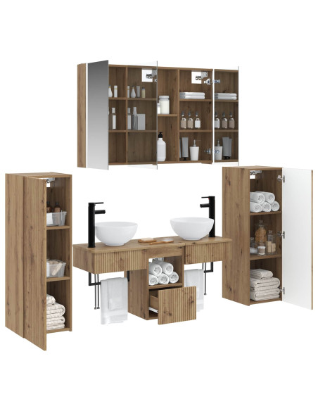 Set di mobili per il bagno 6 pcs Rovere Artigianale