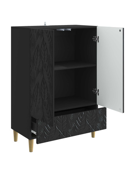 Credenza Nero 66 x 34,5 x 95 cm Legno ingegnerizzato