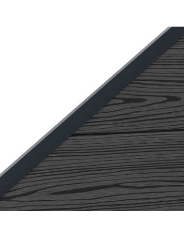 Pannello di Recinzione WPC e Alluminio Nero