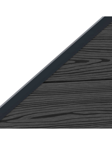 Pannello di Recinzione WPC e Alluminio Nero