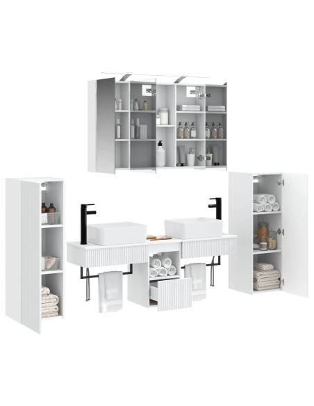 Set di mobili per il bagno 6 pcs Bianco