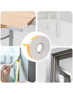 Nastro adesivo in schiuma 10 pcs Bianco 30mm x 5m Schiuma CR