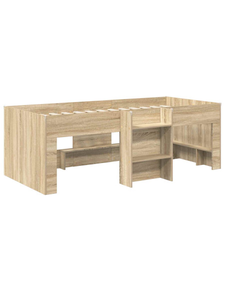 Letto Alto per Bambini 2 pcs Rovere Sonoma 98.5 x 200 cm