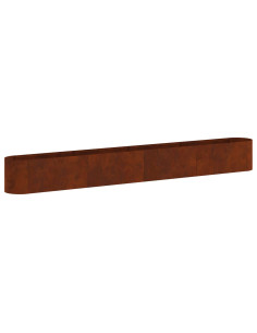 Letto rialzato da giardino Acciaio Corten 360 x 40 x 40 cm