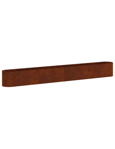 Letto rialzato da giardino Acciaio Corten 360 x 40 x 40 cm