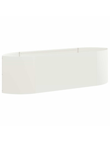 Letto rialzato da giardino Bianco 140 x 40 x 40 cm Acciaio