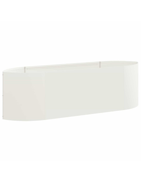 Letto rialzato da giardino Bianco 140 x 40 x 40 cm Acciaio