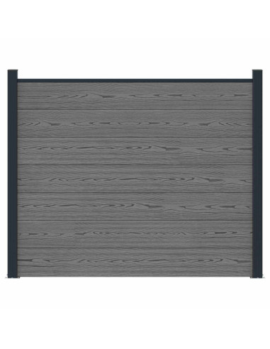 Pannello di Recinzione WPC e Alluminio Grigio