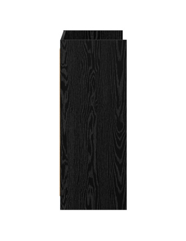 Mobile per scarpe con archiviazione Rovere Nero 48 x 36 x 92 cm