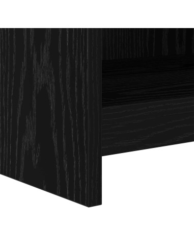Mobile per scarpe con archiviazione Rovere Nero 48 x 36 x 92 cm