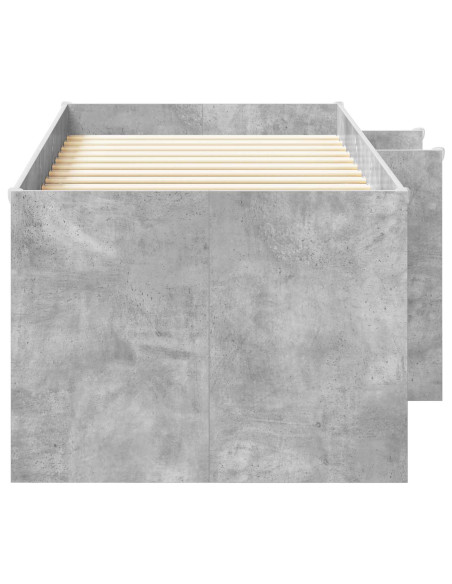 Letto Alto per Bambini 2 pcs Grigio Cemento 98.5 x 200 cm