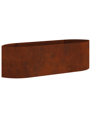 Letto rialzato da giardino Acciaio Corten 140 x 40 x 40 cm