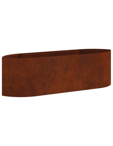 Letto rialzato da giardino Acciaio Corten 140 x 40 x 40 cm