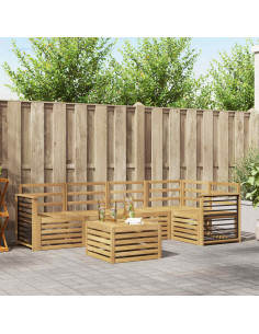 Set di divani da esterno 6 pcs Bianco 59 x 59 x 37 cm