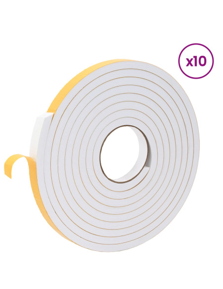 Nastro adesivo in schiuma 10 pcs Bianco 20mm x 5m Schiuma CR