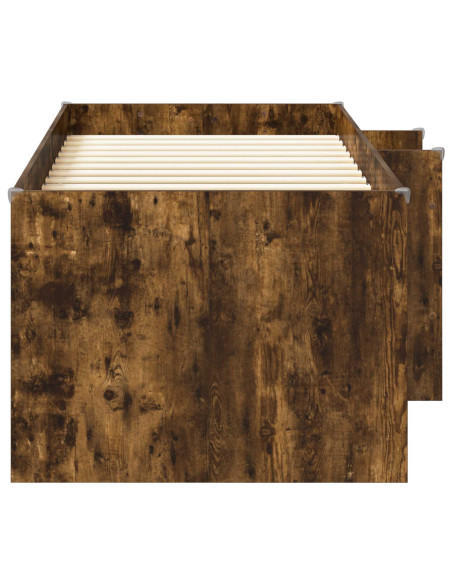 Letto Alto per Bambini 2 pcs Rovere Fumo 98.5 x 200 cm