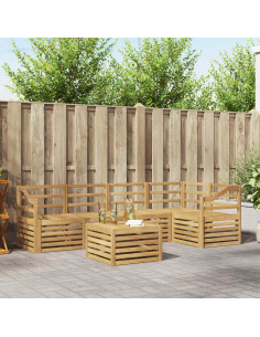 Set di divani da esterno 6 pcs Bianco 59 x 59 x 37 cm
