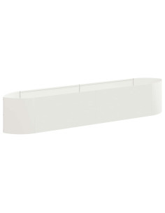 Letto rialzato da giardino Bianco 220 x 40 x 40 cm Acciaio