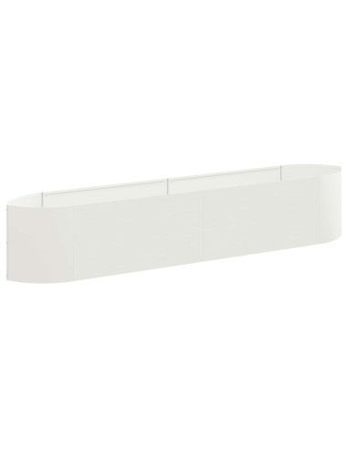 Letto rialzato da giardino Bianco 220 x 40 x 40 cm Acciaio