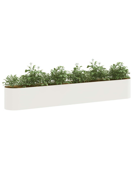 Letto rialzato da giardino Bianco 280 x 40 x 40 cm