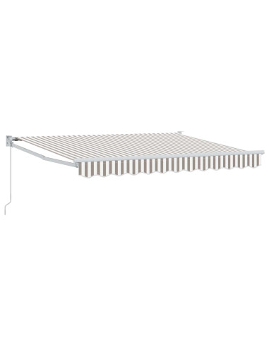 Tenda retrattile Grigio chiaro e bianco 4,5 × 3 m