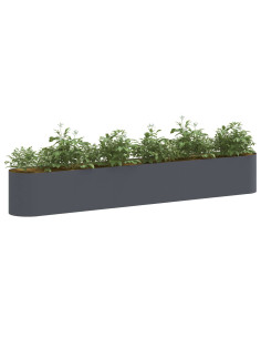 Letto rialzato da giardino Antracite 280 x 40 x 40 cm 2