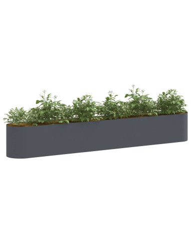 Letto rialzato da giardino Antracite 280 x 40 x 40 cm