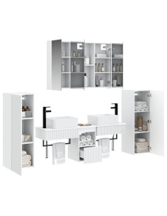 Set di mobili per il bagno 6 pcs Bianco 2