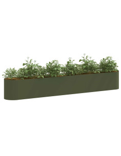 Letto rialzato da giardino Verde Oliva 280 x 40 x 40 cm 2