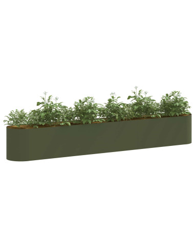 Letto rialzato da giardino Verde Oliva 280 x 40 x 40 cm