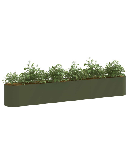 Letto rialzato da giardino Verde Oliva 280 x 40 x 40 cm