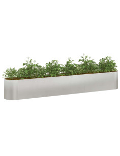 Letto rialzato da giardino Acciaio Inox 280 x 40 x 40 cm 2