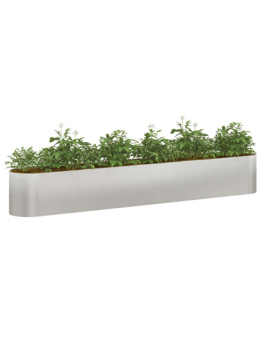 Letto rialzato da giardino Acciaio Inox 280 x 40 x 40 cm
