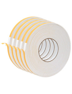 Nastro adesivo in schiuma 5 pcs Bianco 10mm x 10m Schiuma CR 2