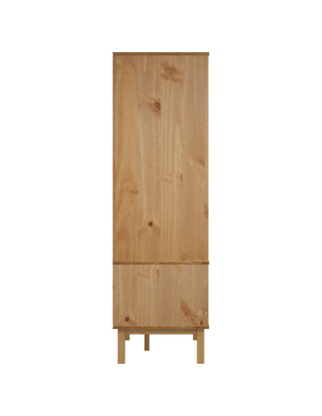 Guardaroba OTTA Nero 76,5 x 53 x 172 cm Legno Massello di Pino