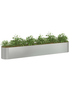 Letto rialzato da giardino Acciaio zincato 280 x 40 x 40 cm 2