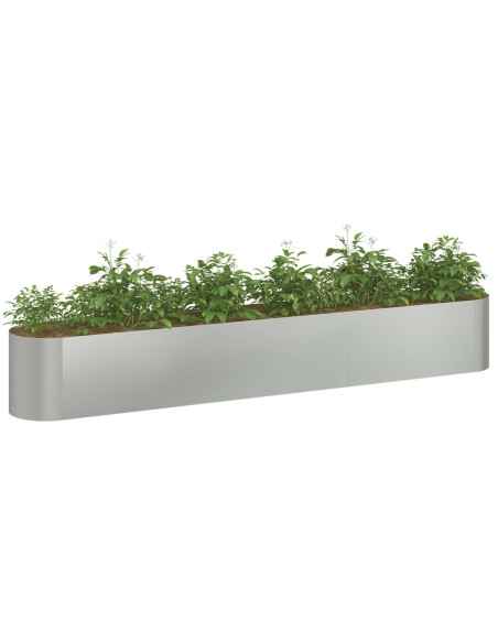 Letto rialzato da giardino Acciaio zincato 280 x 40 x 40 cm