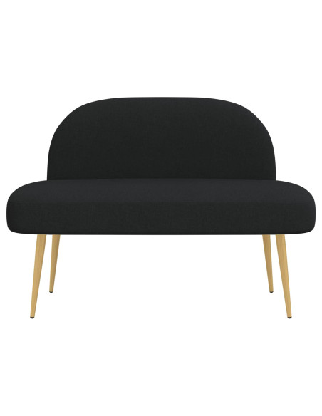 Panchina imbottita con schienale Nero 110 x 60 x 76 cm