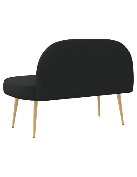 Panchina imbottita con schienale Nero 110 x 60 x 76 cm