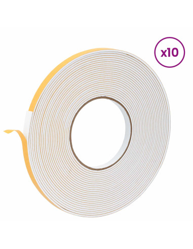 Nastro adesivo in schiuma 10 pcs Bianco 10mm x 10m Schiuma CR