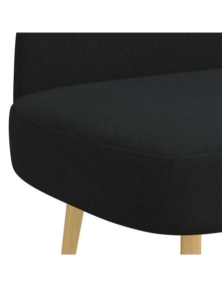 Panchina imbottita con schienale Nero 110 x 60 x 76 cm