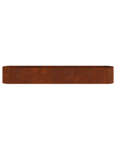 Letto rialzato da giardino Acciaio Corten 280 x 40 x 40 cm